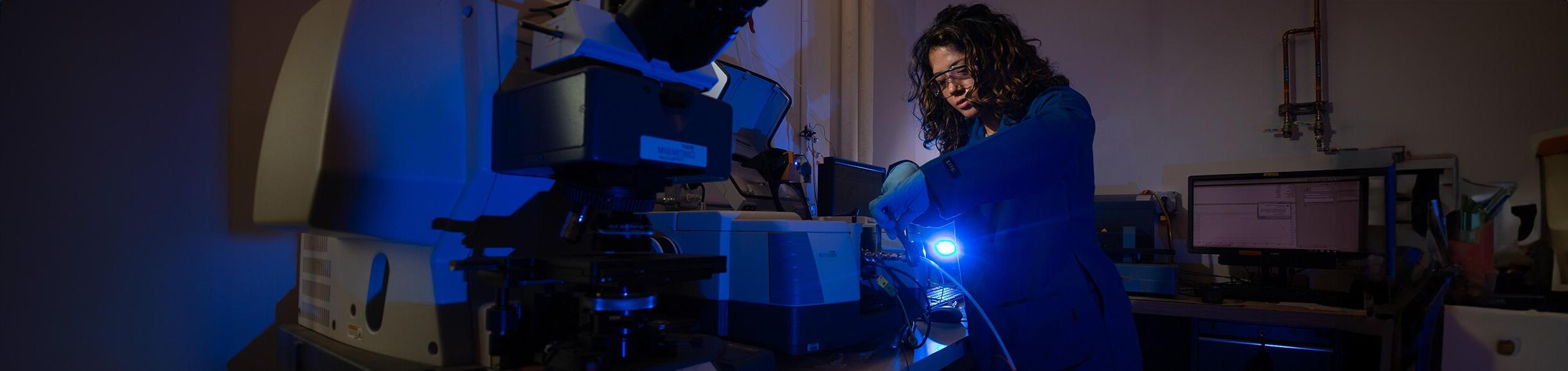 Student in Michael Zachariah’s lab at Bourns College of Engineering